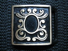 VALLEAU STUDIO ABSTRACT HIPPIE BRASS BELT BUCKLE! VINTAGE! RARE! TECH ETHER! USA