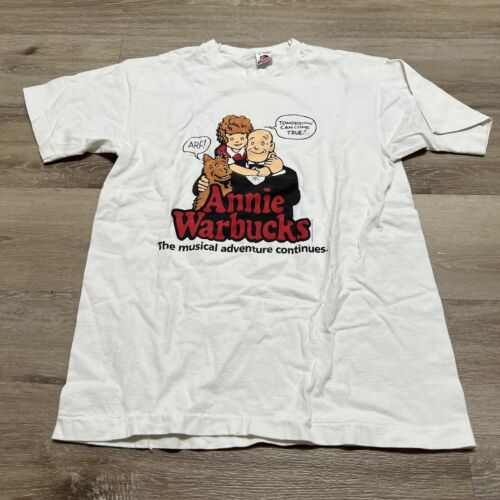Vintage Annie Warbucks ARF! Tomorrow Musical TOUR Adult RARE TSHIRT Large READ - Picture 1 of 10