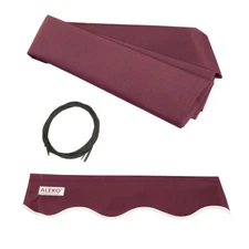 ALEKO Fabric Replacement For 6.5x5 Ft Retractable Awning Burgundy Color