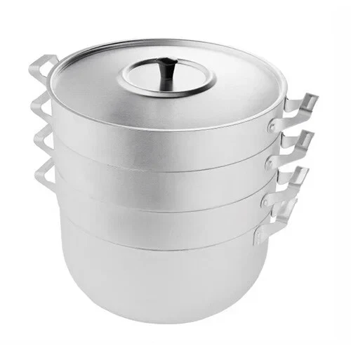 Dumpling Steamer Mantovarka Aluminum 4-tiered 6 L Kazakh Uzbek Russian Dish