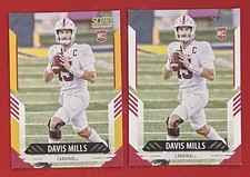Lot (2) 2021 Panini Score Gold & Base Davis Mills RC #363 Stanford