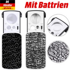 90x 60x 30x Juwelierlupe Taschenlupe Vergrößerungsglas LED Lupe mit UV-Licht