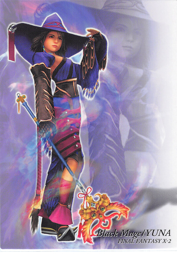 Final Fantasy Art Museum Trading Card #589 Black Mage / Yuna (10-2