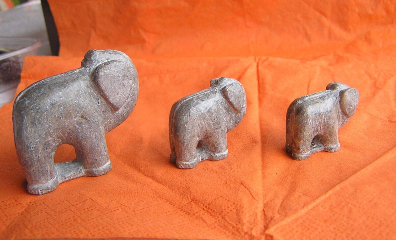 3 Skulpturen aus Speckstein Unikat aus Nachlass günstig abzugeben