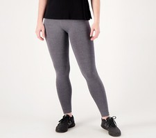AnyBody Jacquard Smoothing Leggings Heather Grey, Sz M