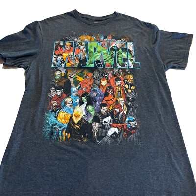 Marvel Comics Mad Engine T Shirt All Characters Mens XL Gray | eBay