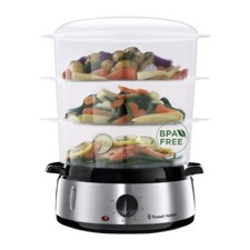 Cuiseur vapeur 3 paniers vapeur empilables d'une capacité totale de 9 Litres