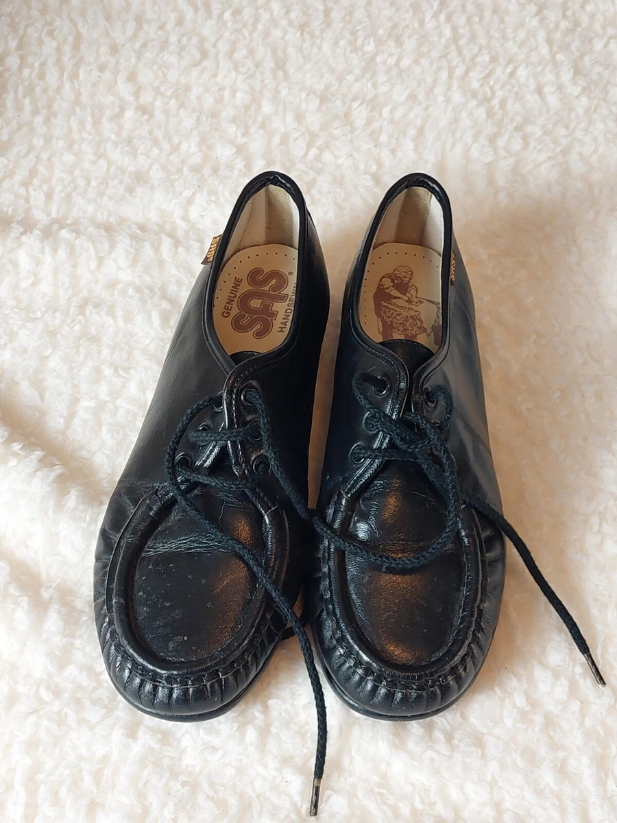 SAS San Antonio Shoe Co 7W Siesta Black Lace Up Comfort Any Season