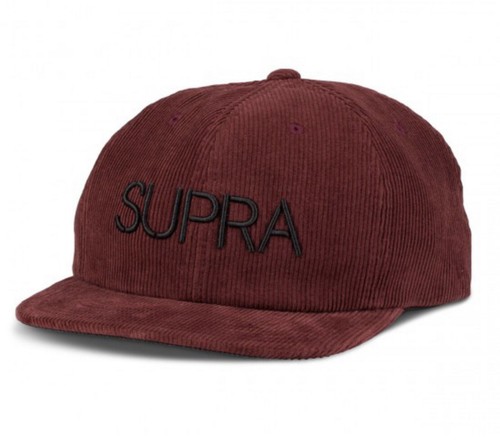 SUPRA da Uomo Discordia Cappello Regolabile Velluto a Coste Cappello IN  Vino | eBay