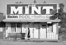 1940 The Mint Pool Hall, Central Valley, CA Old Photo 13" x 19" Reprint
