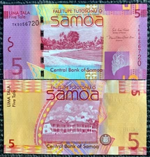 Western Samoa 5 Tala 2017 Banknote World Paper Money UNC Currency Bill Note