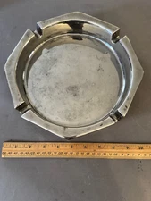 JARU SILVER LUSTERWARE LARGE MCM CERAMIC ASHTRAY VITNAGE