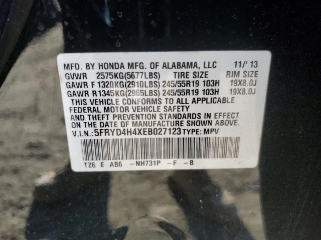 Used Rear Left Door Assembly Rear Side fits: 2014 Acura Mdx electric w/o sunshad Foto 4 de 4