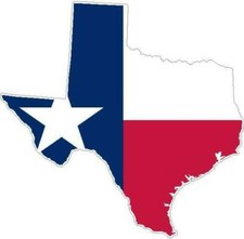 Texas State Flag Vinyl Sticker Decal TX outline silhouette southern western