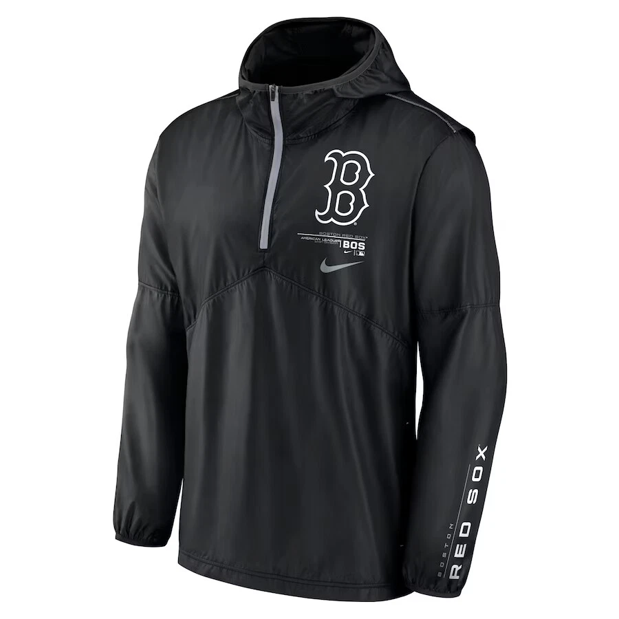 Boston Red Sox Nike Night Game Half Zip Hoodie Jacket Men s 2023 MLB Black New