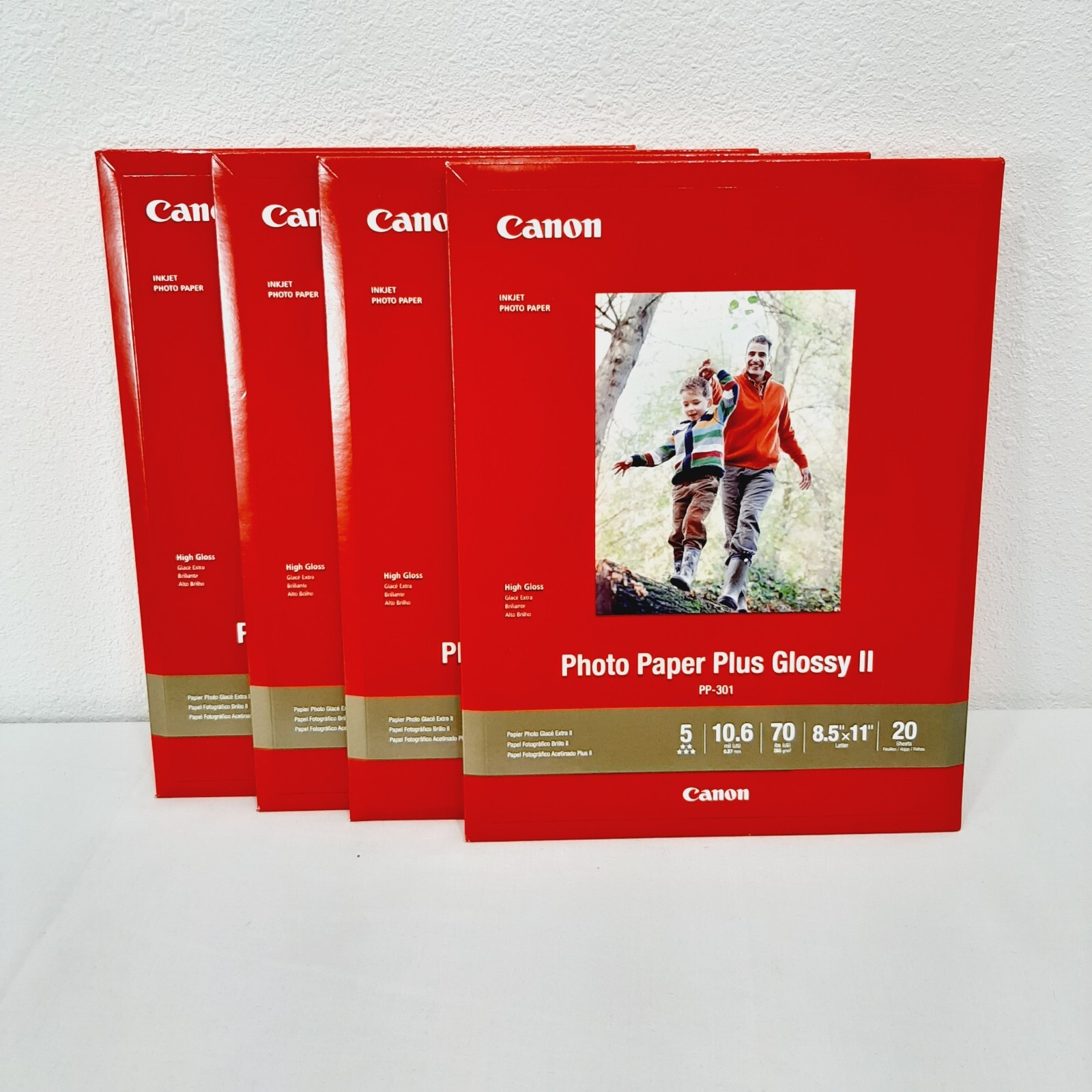 Lot of 4 Canon Inkjet Photo Paper High Gloss Photo Paper Plus Glossy