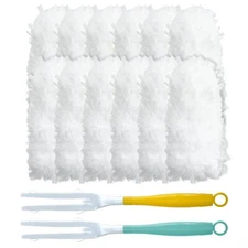Duster - Cleaning Tool for Effortless Dust Removal,2 Handles+12 Refills