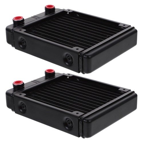 2 Pcs Wasserkühlung Kühler Computerheizkörper Flüssiger CPU-Kühler - Afbeelding 7 van 12
