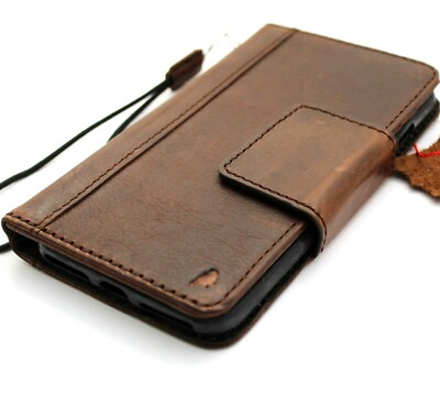 Genuine Vintage Leather Case for Apple iPhone Plus Book Wallet