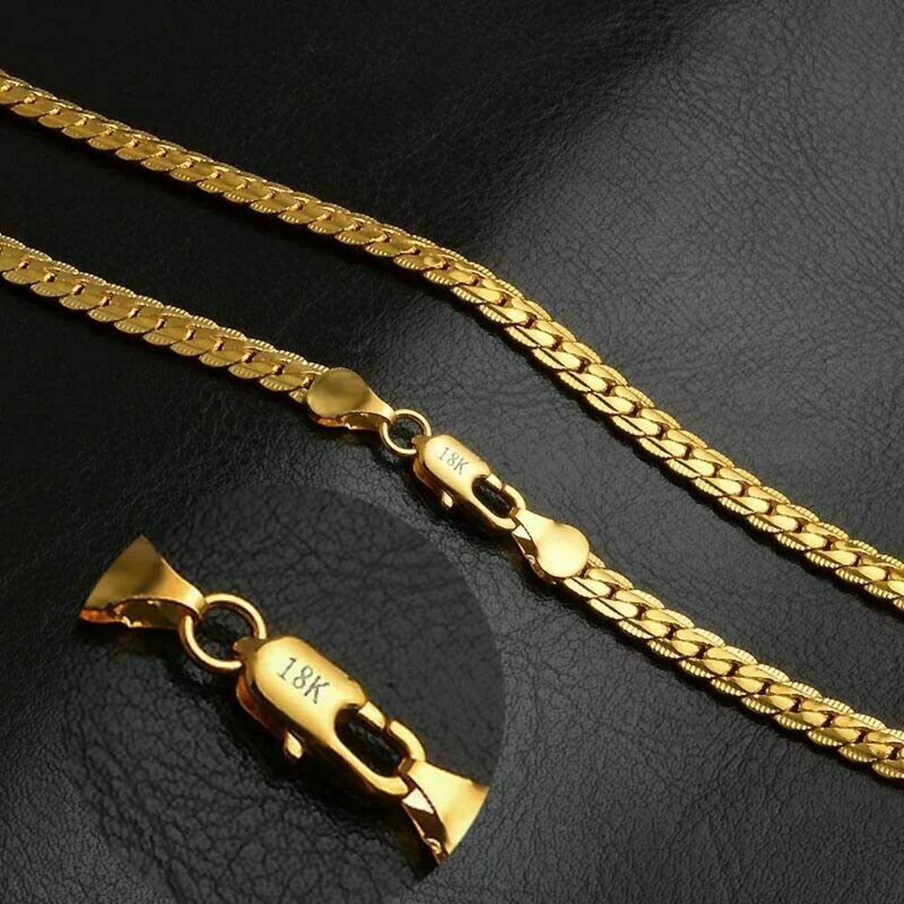 Copper Jewelry Hiphop Style Chain Men s 18K Gold Plated Necklace Copper Boy