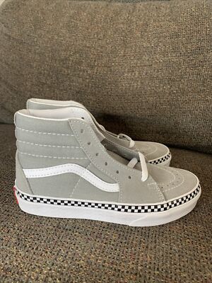 Vans Kids Sk8-Hi Canvas High Top Sneaker in Grey Youth Size 2