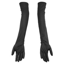 Lady Satin Gloves Formal Party Festival Long Black Y6K56301