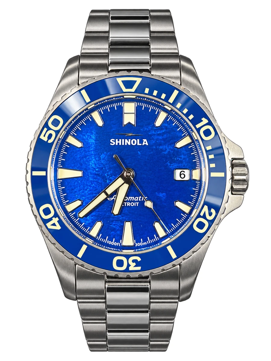 Shinola Monster Lake Michigan 39mm Blue Dial Watch S0120484234 | eBay