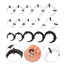 15 Pcs Septum Pincher Acrylic Horseshoe Nose Ear Septum Stretching Kit