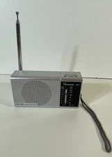 Vondior Transistor VX AM-FM Battery Operated Portable Radio - Silver