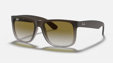 RayBan Justin Classic Sunglasses Matte Brown Green Gradient 4165 854/7Z 54-16