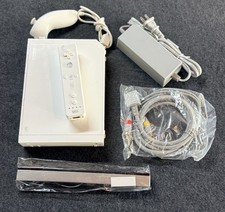 Nintendo Wii Console White RVL-001 GameCube Compatible Tested Works With Cables