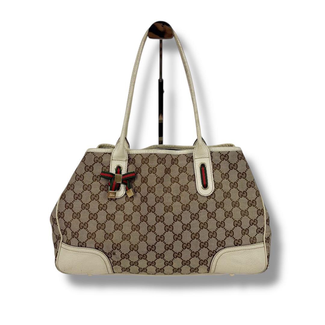 Authentic Gucci GG Canvas Beige Tote Bag G07101430