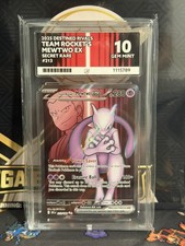 Pokémon TCG Destined Rivals Team Rocket's Mewtwo EX Full Art Card 213/182 Ace 10