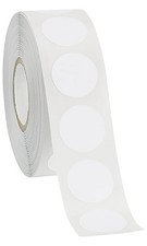 SSWBasics Self-Adhesive White Labels/Stickers - Roll of 1,000- White Circle