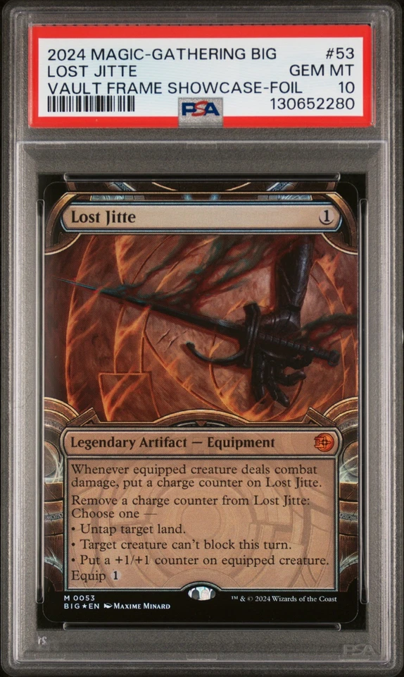 PSA Gem-10 Lost Jitte BIG Score #53 Vault Frame Showcase Foil MTG Low Pop - Image 2 of 4