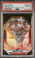 2022 TOPPS DIAMOND GREATS DIE-CUTS | UPDATE-RED [#9/10] #DGDC68 JIMMIE FOXX