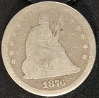 1876 CC Carson City Mint Seated Liberty  Quarter