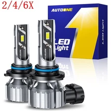 2/4/6X AUTOONE 9006 HB4 LED Headlight Bulb Low Beam Fog Light CANBUS 6500K White