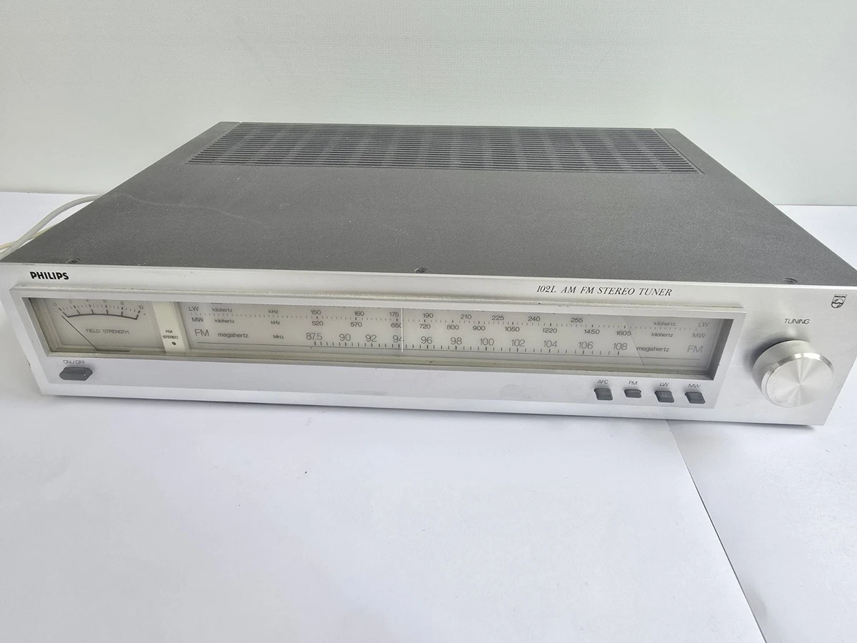 Sintonizador estéreo de alta fidelidad vintage Philips 102L AM FM