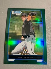2012 Bowman Chrome - Austin Brice ( Marlins ) 1st Rookie Green Refractor #BCP170