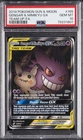 2019 POKEMON SUN & MOON TEAM UP #165 FULL ART/GENGAR & MIMIKYU GX PSA 10