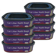 8 Pack Cat Litter Refill Bags Compatible w/Genie Standard  Plus Pails