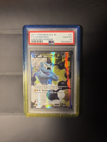 2011 POKEMON BLACK & WHITE EMERGING POWERS #97 FULL ART/THUNDURUS PSA 10