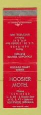 Matchbook Cover - Hoosier Motel Rockville IN