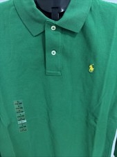 NWT Polo Ralph Lauren Boys Classics Grenn Long Sleeve Polo 45 Size L 14-16
