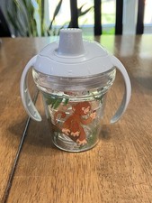My First Tervis Monkey Sippy Cup Tumbler 6oz Clear Made In USA