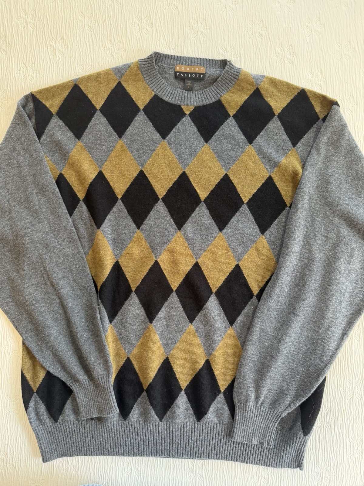 Robert Talbott Men's Pullover Sweater Argyle Size… - image 1