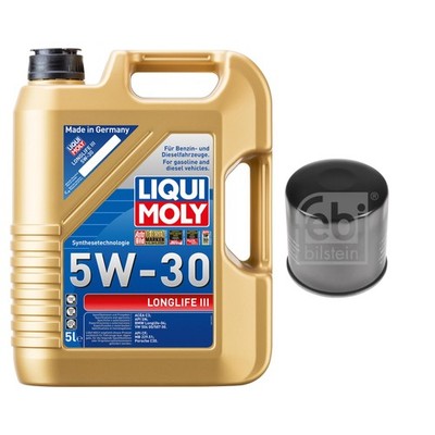 FEBI BILSTEIN Ölfilter 5L Liqui Moly 5W30 Longlife3 für Hyundai Tucson TLE 1.6