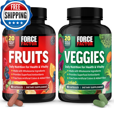 Force Factor Fruits Veggies Fruit Vegetables Supplements For Adults Superfood