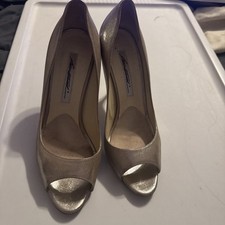 Brian Atwood Carlaa Nude Peep Toe Heels Size 39